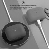 Силиконовый чехол с карабином для AirPods 3 2021 (Черный)