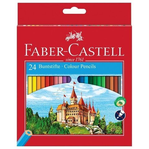 Набор цветных карандашей Faber-Castell + точилка 24 шт