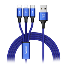 Кабель Baseus MVP 3-in-1 Mobile game Cable USB For M+L+T 3.5A