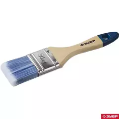 ЗУБР АКВА, 50 мм, 2?, светлая искусственная щетина, деревянная ручка, для воднодисперсионных и акриловых ЛКМ, плоская кисть (4-01007-050) (12 штук)