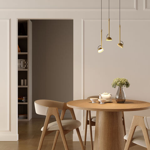 Подвесной светодиодный светильник Elektrostandard Join 50313 LED 7W 3000K латунь