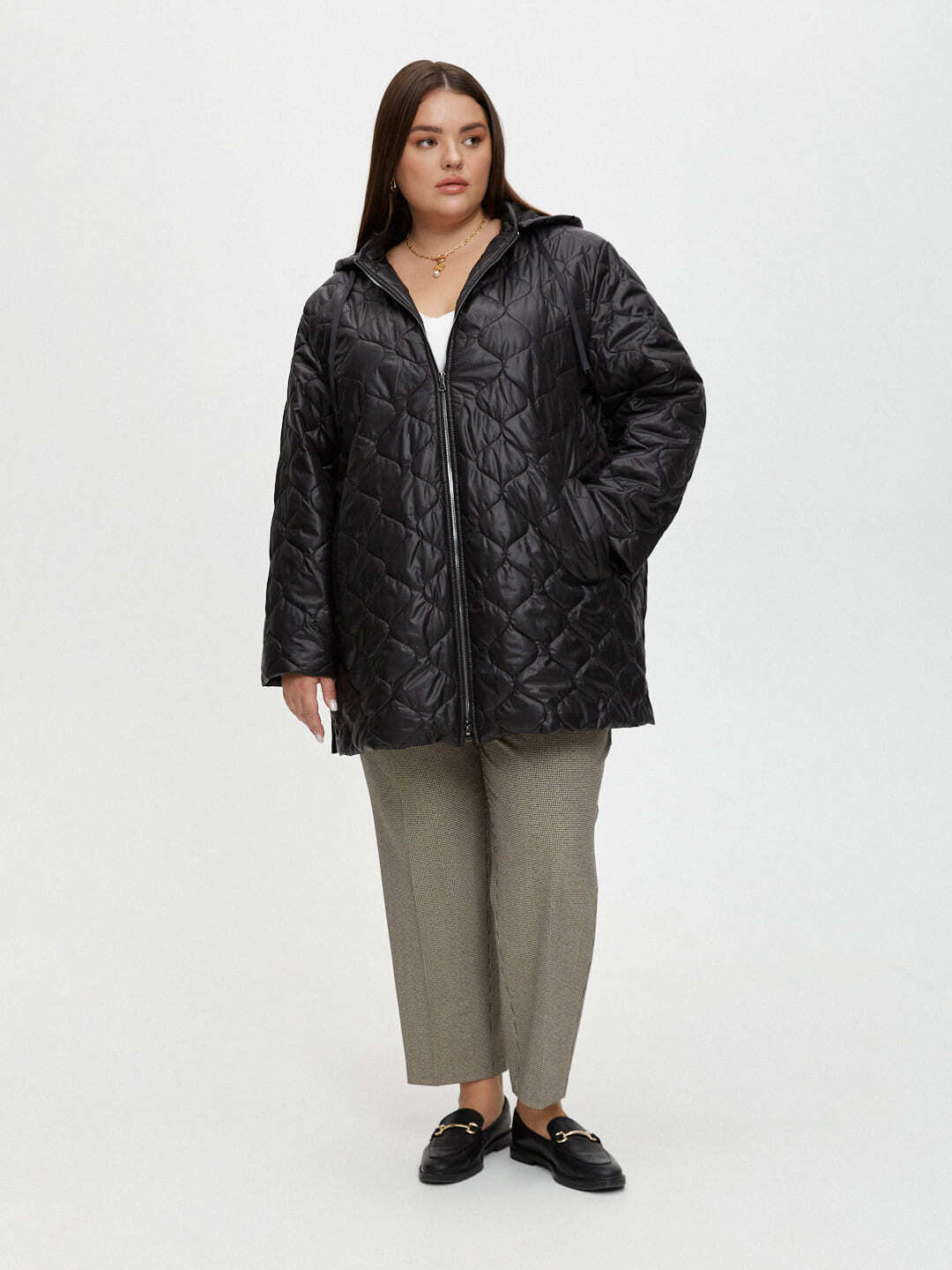 Куртка короткая, стеганая, черный