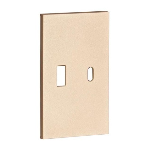 Лицевая панель USB зарядки 2 модуля. Цвет Шампань матовый. MEITON. ACH12C