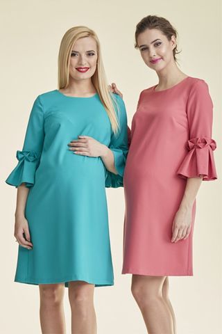 Фото платье для беременных Mama i Ja от магазина СкороМама, бирюзовый, размеры.