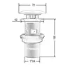 ACA038 16 00 blu zaffiro Artceram Донный клапан для раковин универсальный, покрытие керамика, цвет blu zaffiro