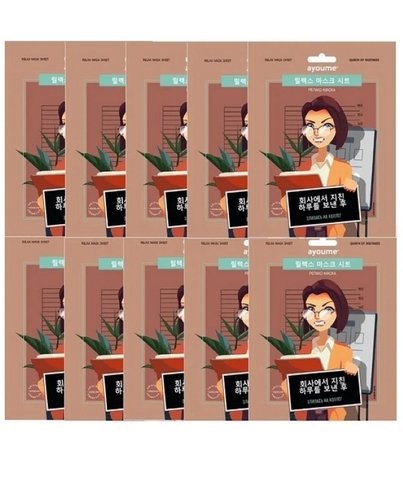 Ayoume QOM Relax Mask Sheet Маска на тканевой основе для лица расслабляющая
