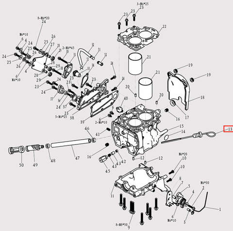 Масляный щуп для лодочного мотора F9.8 Sea-PRщ