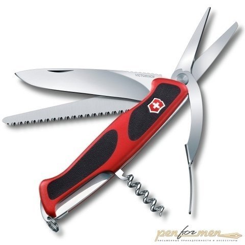 Нож перочинный Victorinox RangerGrip 71 Gardener 130мм 7 функций красно-чёрный (0.9713.C)