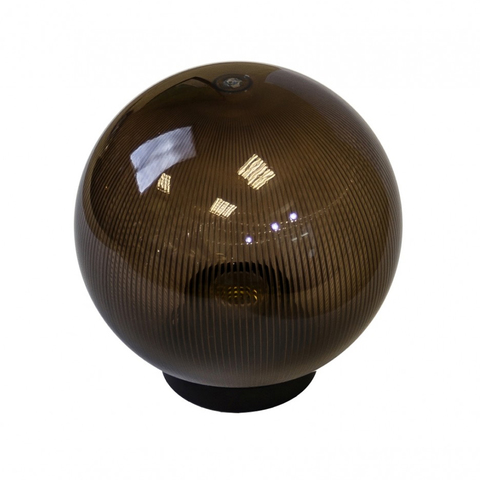 Садово-парковый светильник шар дымчатый призма D250mm с металлической опорой H1000mm