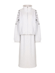 Костюм DROPS с юбкой, меланж