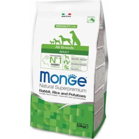 Monge Dog Speciality Line Monoprotein полнорационный сухой корм для собак, с кроликом, рисом и картофелем 12 кг