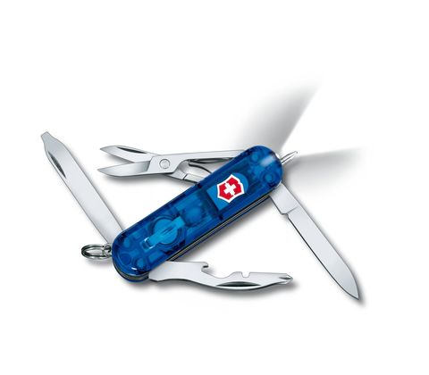 Нож-брелок Victorinox Midnite Manager Sapphire, 58 mm, Translucent Blue (0.6366.T2)