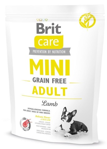 Brit Care MINI GF Adult Lamb сухой беззерновой корм для мини-пород собак (ягненок) 400г