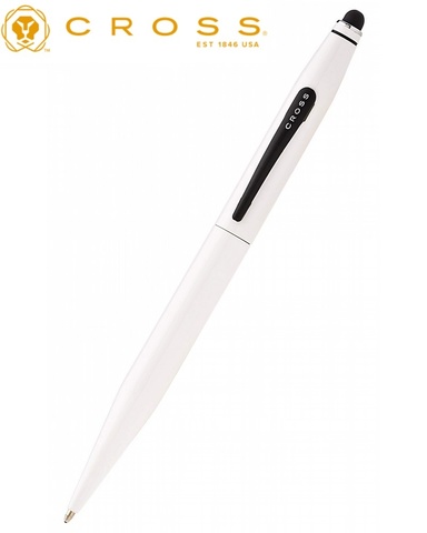 Ручка шариковая Cross Tech2, Pearl White со стилусом, M, BL (AT0652-5)