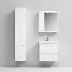 Тумба подвесная с раковиной, 65 см, 2 ящика, белый, глянцевая, AM.PM LIKE - M80FHX0652WG