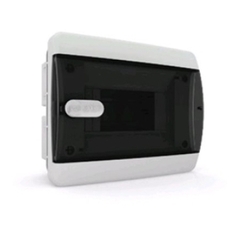 Щит навесной 8 мод. CNK 40-08-1 IP Tekfor прозрачная черная дверь