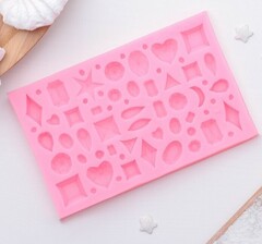 Молд силиконовый для мастики, изомальта Драгоценные камни 117 см