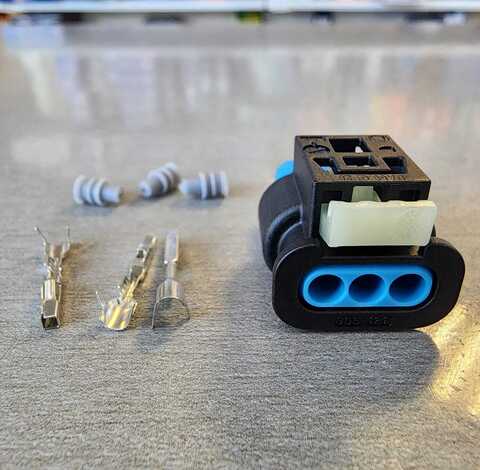 РАЗЪЁМ ДАТЧИКА ПОЛОЖЕНИЯ РАСПРЕДВАЛА ВЫПУСКНОГО AVEO, CRUZE ДВИГ D4 3 PIN FEMALE