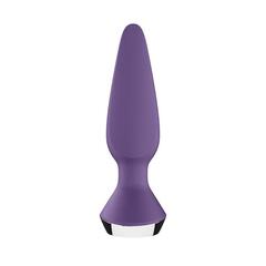 Фиолетовая анальная пробка с вибрацией Satisfyer Plug-ilicious 1 - 13,5 см. - 