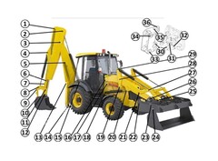 Пальцы втулки каретки JCB 3CX 4CX
