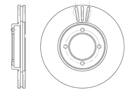 Диск тормозной вентилируемый G-brake  GR-02124