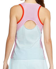 Женский теннисный топ Nike Court Dri-Fit Slam Tank - glacier blue/light arctic pink/team orange/black