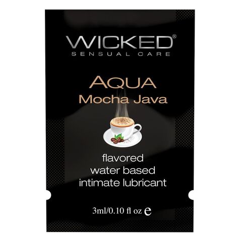 Лубрикант со вкусом кофе мокко Wicked Aqua Mocha Java - 3 мл. - Wicked 90324-sachet