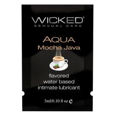 Лубрикант со вкусом кофе мокко Wicked Aqua Mocha Java - 3 мл. - 