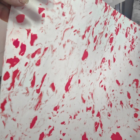 Фоамиран зефирный Мрамор-красный. Толщина 1,0 мм, Размер 1х2м/2м²