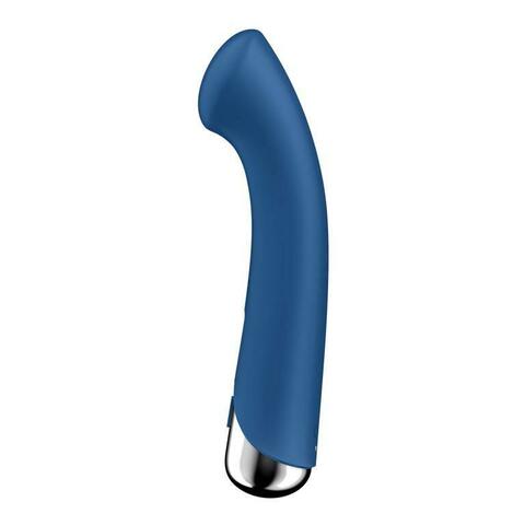 Синий вибратор для G-стимуляции Spinning G-Spot 1 - 17 см. - Satisfyer 4048765