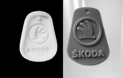 Силиконовый молд  Логотип  Skoda. Брелок