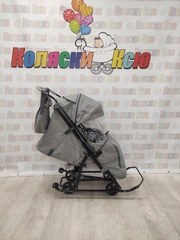 Санки-коляски Galaxy Snow kids 3-3С джинс серый