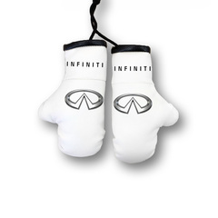Перчатки боксерские комбинированные "Infiniti", белые с черным
