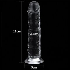 Прозрачный фаллоимитатор на присоске Flawless Clear Dildo - 18 см. - 