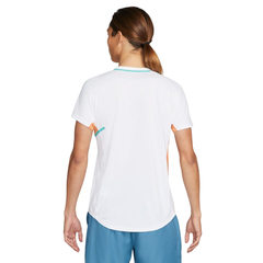 Футболка теннисная Nike Court Dri-Fit Slam Top M - white/hot curry/washed teal/white