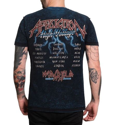 Affliction | Футболка двусторонняя мужская Ac Gravel Chief Tee A26803 обратная сторона сзади