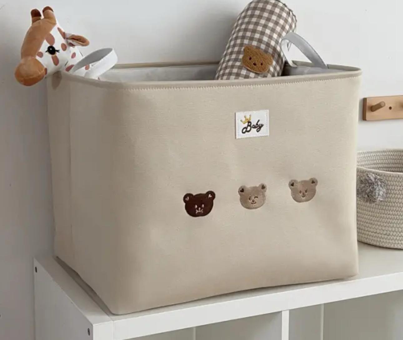 Корзина для игрушек 30х40 Прямоугольная три мишки
