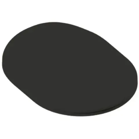 CHA001 17 73 Artceram CHIC Сиденье для унитаза с микролифтом, цвет черный матовый, петли золото