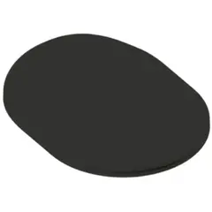 CHA001 17 73 Artceram CHIC Сиденье для унитаза с микролифтом, цвет черный матовый, петли золото фото