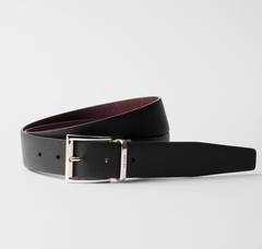 Двухсторонний ремень Prada, черный/бордовый