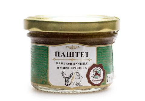 Паштет из печени оленя и кролика, 100г