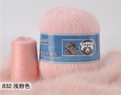 Пряжа "Норка" длинноворсовая, Пух норки-90% Полиамид-10%