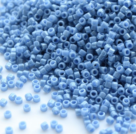 DB-0266 Бисер цилиндрический Миюки делика 11/0 не прозрачный синий джинсовый /Miyuki delica 11/0 Opaque Denim Blue Luster