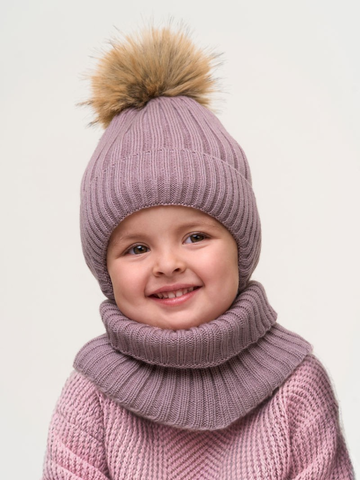 Комплект зимняя шапка+снуд