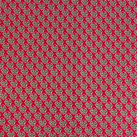 ЦВЕТОЧНЫЙ ХОРОВОД НА РУБИНОВОМ - 100% ХЛОПОК