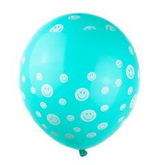 
          Шар воздушный Alingar, №12, с рисунком "Смайлики", цвета ассорти, 100шт/уп, пакет с европодвесом