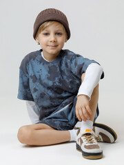 фуфайка  для мальчика  КР 302462/синий джинс к660