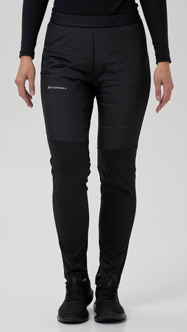 Женские премиальные брюки для лыж и зимнего бега Nordski Hybrid Pro 2.0 Black
