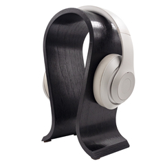Деревянная подставка для наушников (черный)
