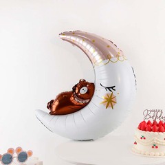 К Фигура, Мишка на месяце/луне, 36''/91 см, 1 шт. (В упаковке)